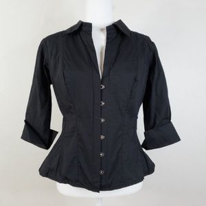 CORSET STORY black lace up shirt 38 inches